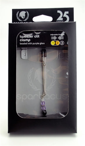 Adjustable Clitoris Clamp With Purple Beads | 669729222027 | Discreet Personal Wellness