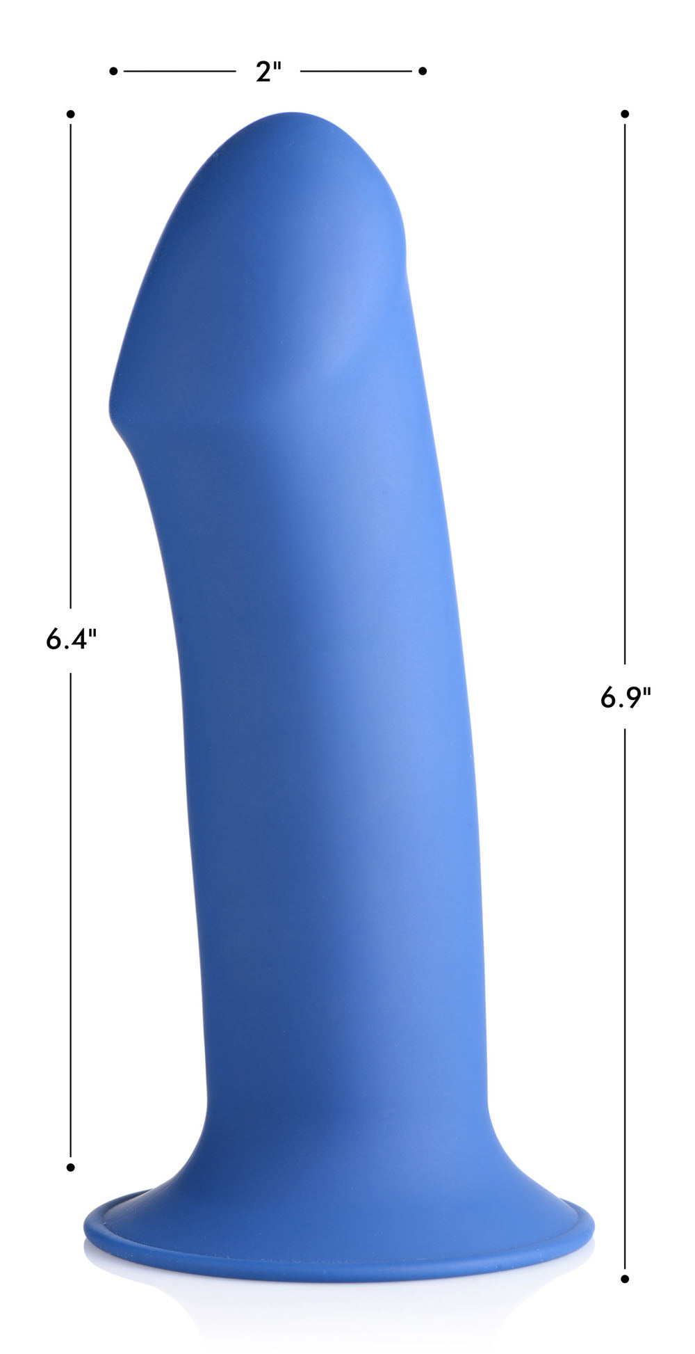 Squeezable Thick Phallic Dildo - Blue | 848518037916 | Discreet Personal Wellness