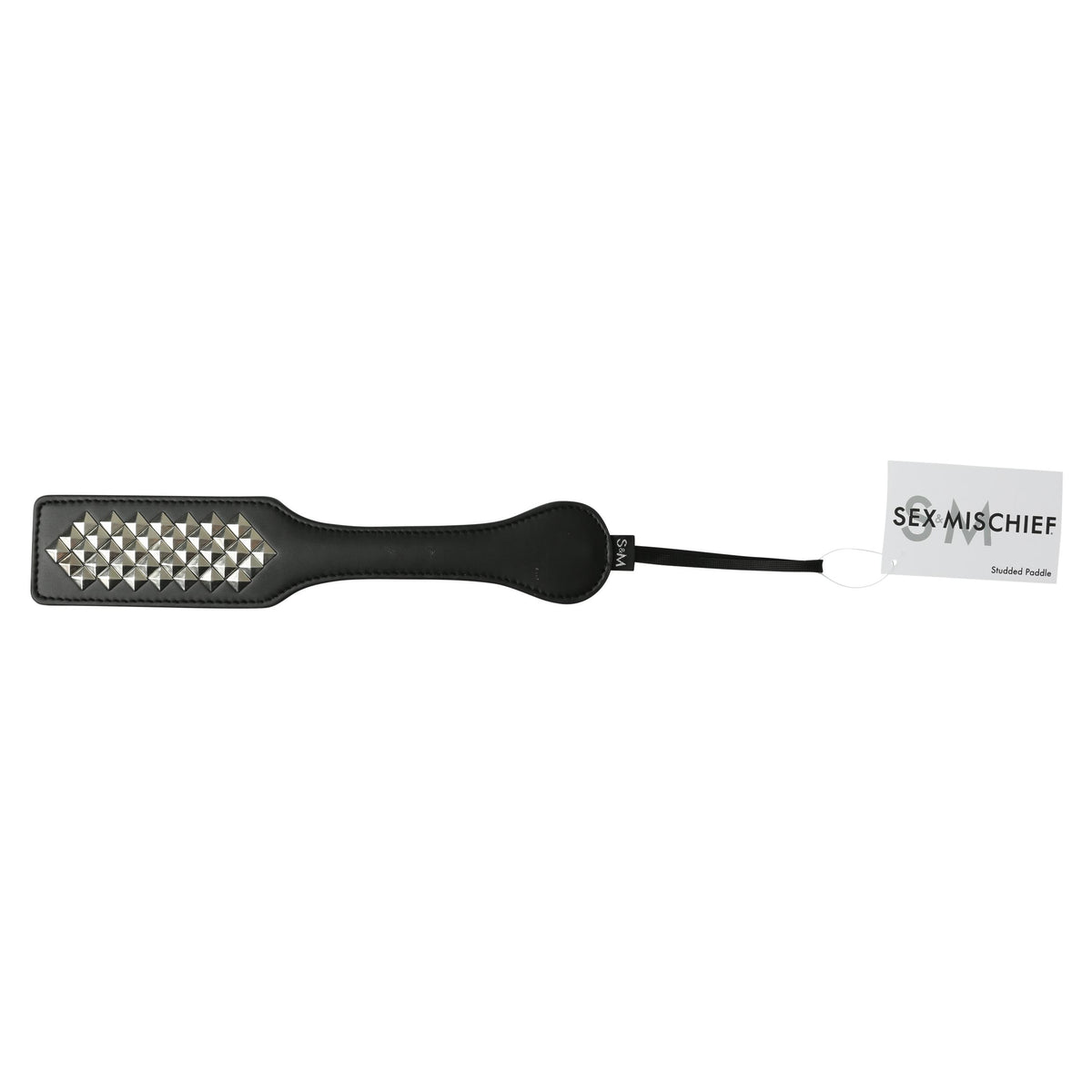 Sex and Mischief Studded Paddle - Black | 646709099046 | Discreet Personal Wellness