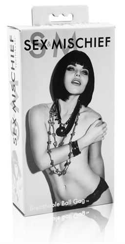 Sex and Mischief Breathable Ball Gag | 646709100230 | Discreet Personal Wellness