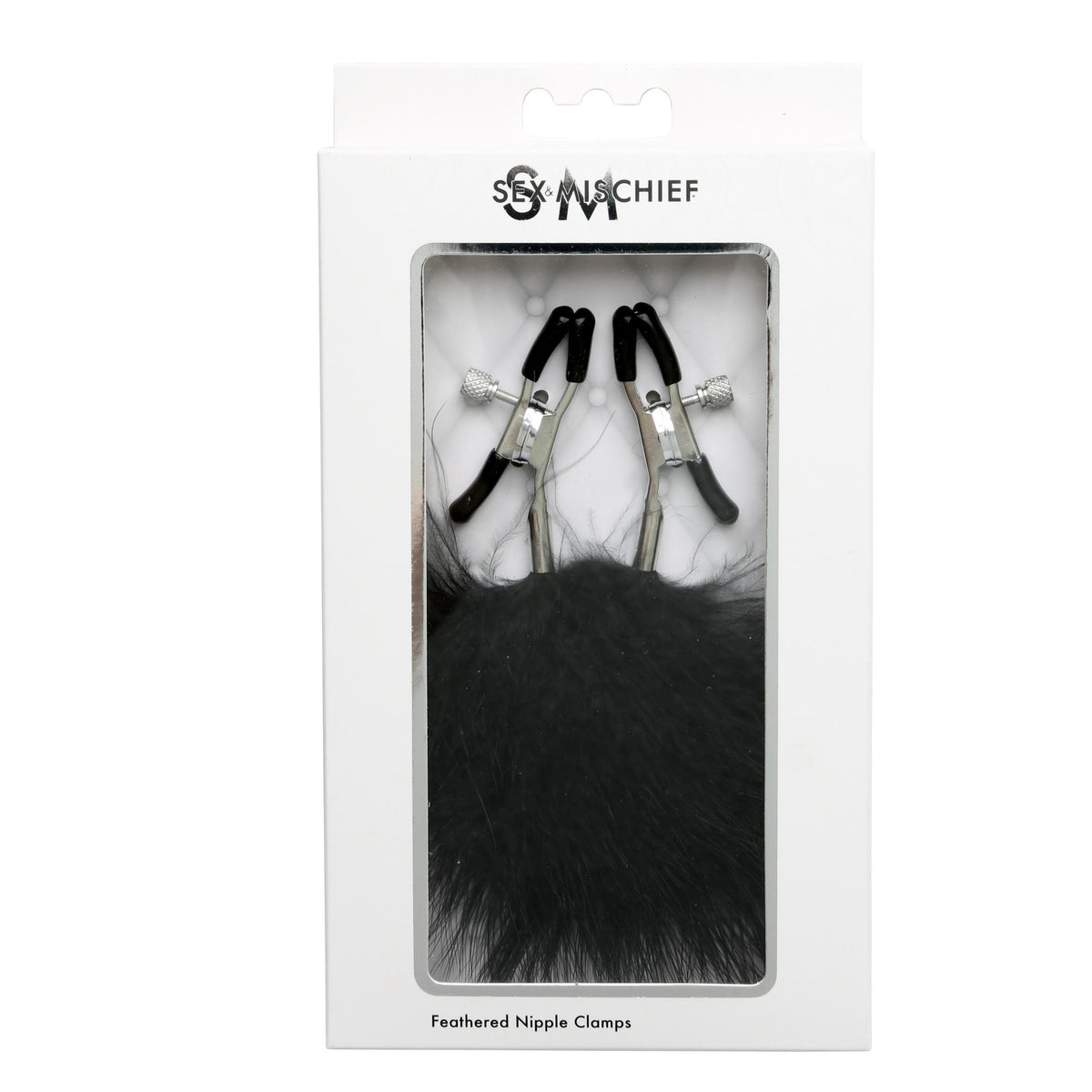 Sex and Mischief Feathered Nipple Clamps | 646709100827 | Discreet Personal Wellness
