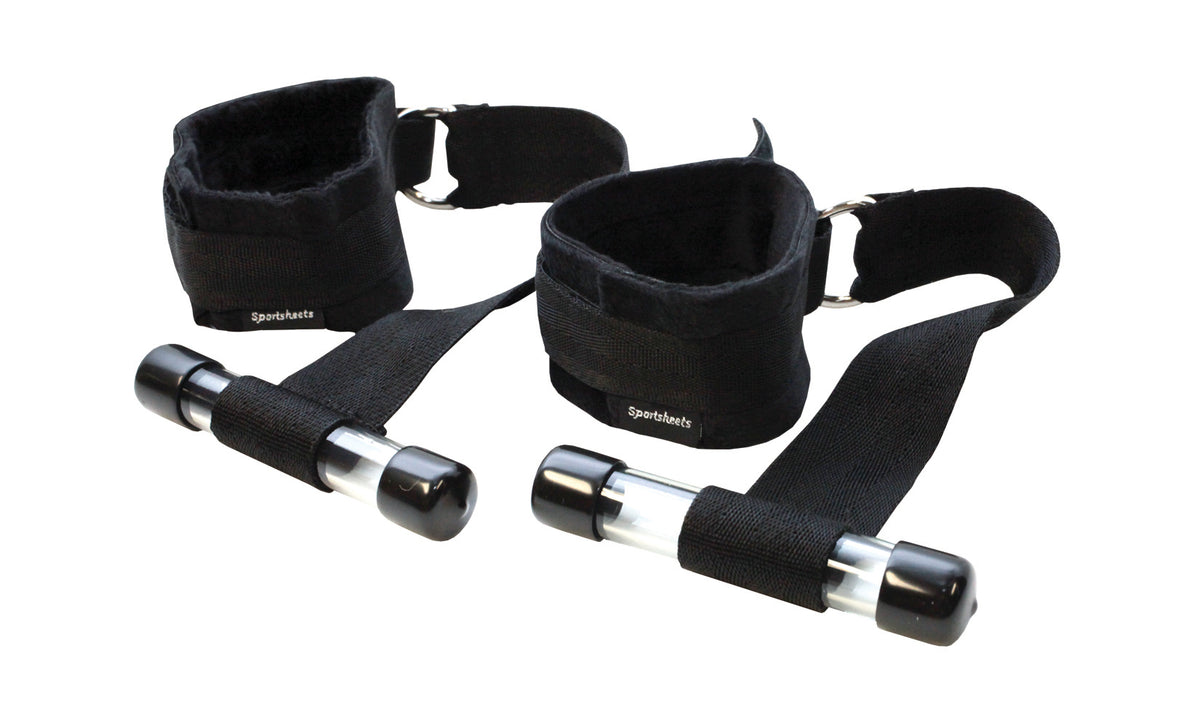 Door Jam Cuffs - Black | 646709324018 | Discreet Personal Wellness