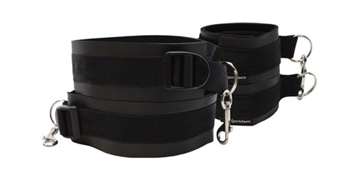 Thigh and Wrist Cuff Set - Black | 646709420024 | Discreet Personal Wellness