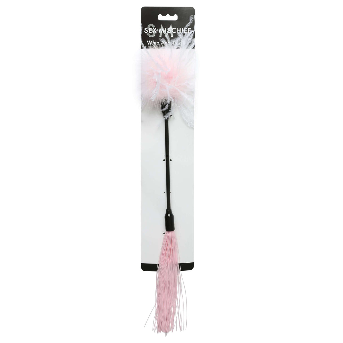 Sex and Mischief Whip and Tickle - Pink and White | 646709760250 | Discreet Personal Wellness
