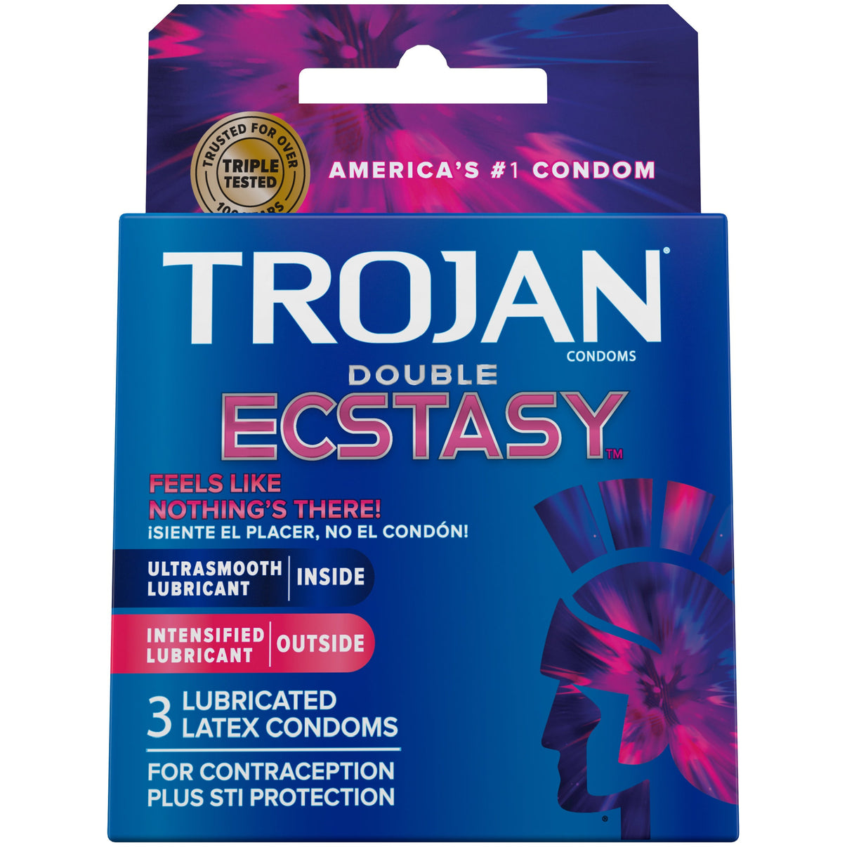 Trojan Double Ecstasy - 3 Pack | 022600019619 | Discreet Personal Wellness