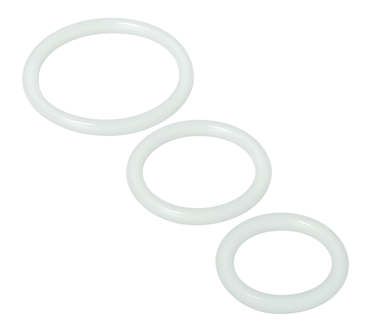 Trinity Silicone Penis Rings - Clear | 811847013586 | Discreet Personal Wellness