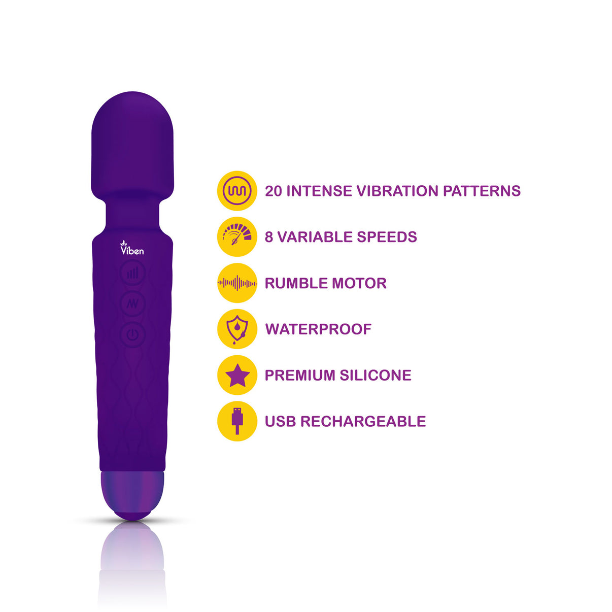 Tempest - Intense Wand Massager - Violet | 850018691048 | Discreet Personal Wellness