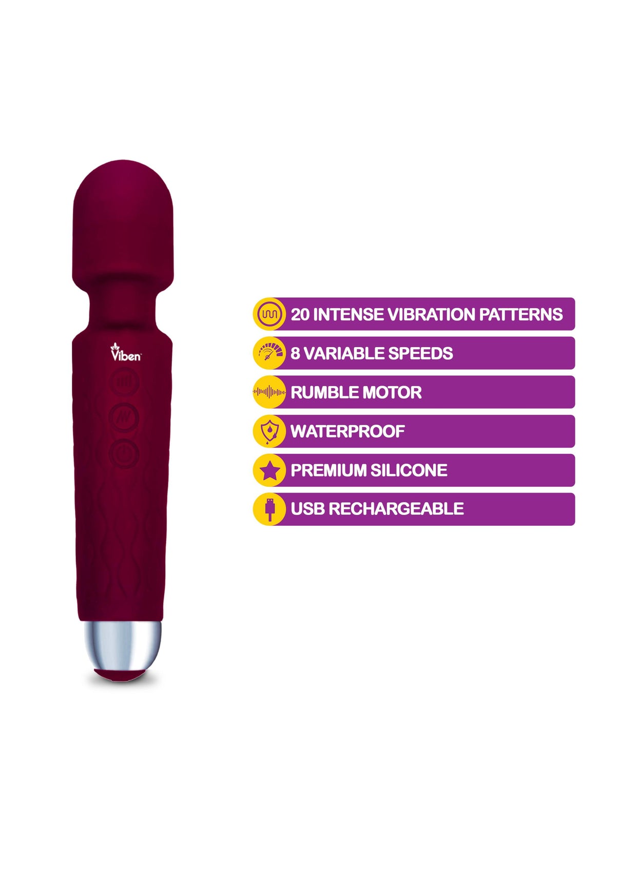 Tempest - Ruby - Intense Wand Massager | 810080750036 | Discreet Personal Wellness