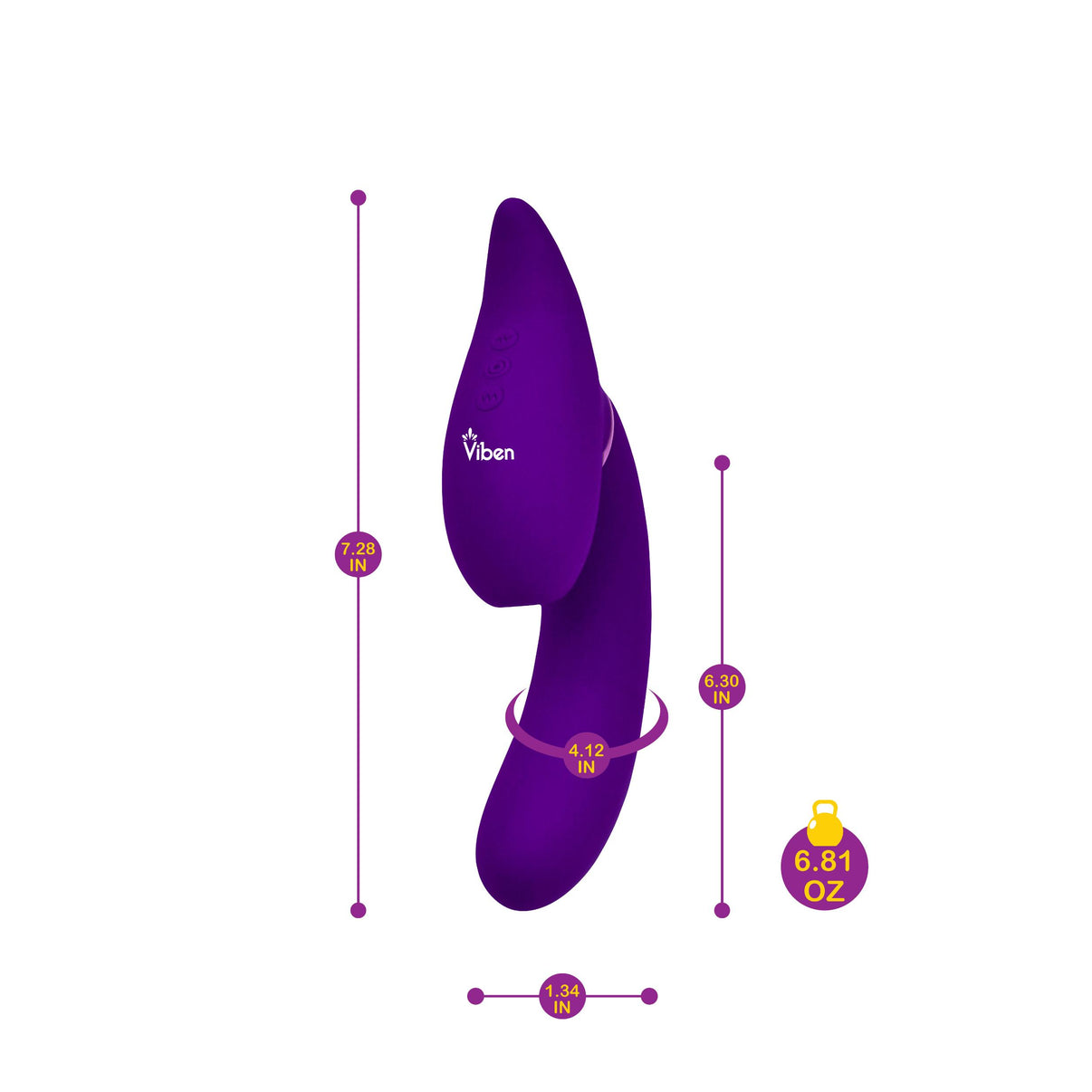 Symphony - Violet - Insertable Triple Motor Vibe | 810080750098 | Discreet Personal Wellness