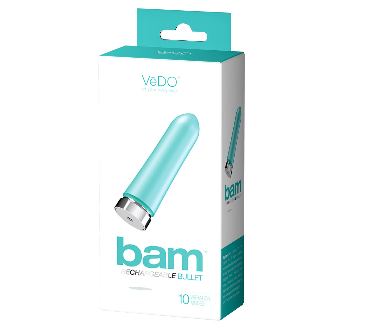 Bam Rechargeable Bullet - Tease Me Turquoise | 731882511550 | Discreet Personal Wellness