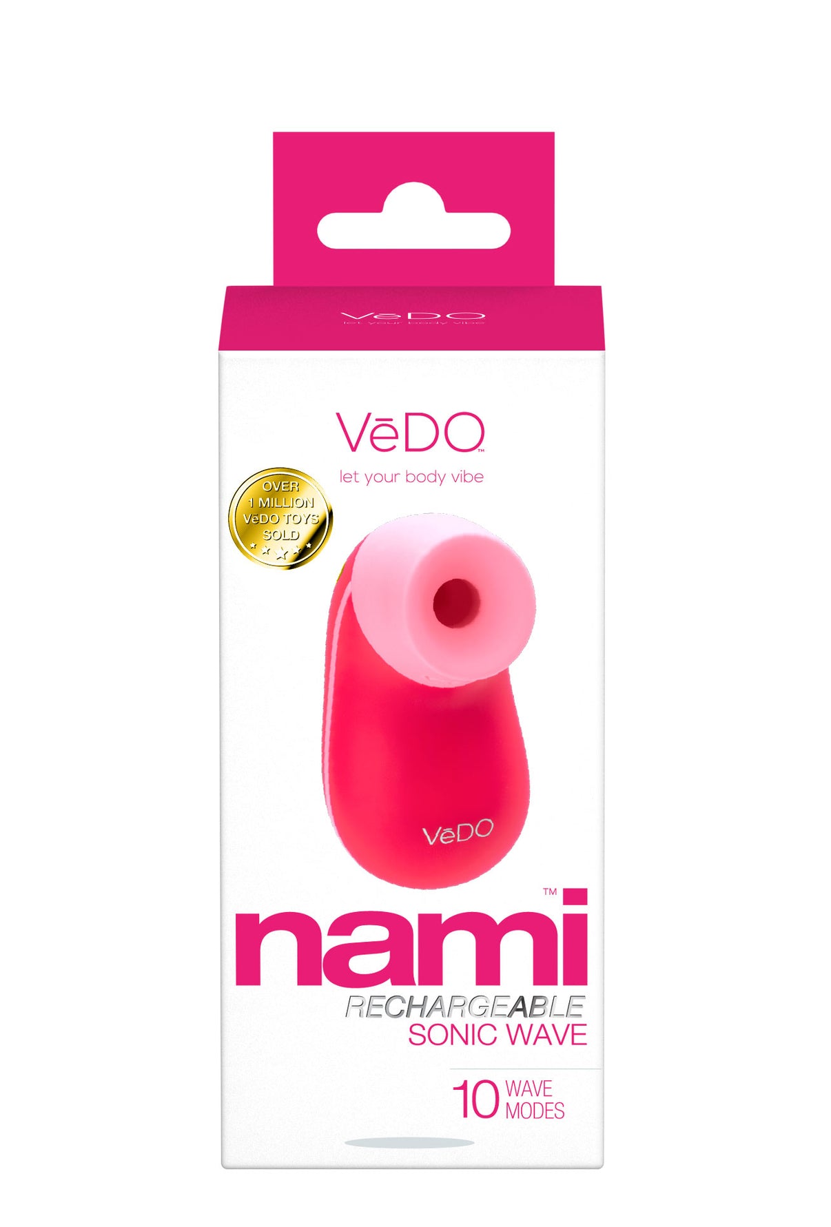 Nami Rechargeable Sonic Vibe - Foxy Pink | 716053727800 | Discreet Personal Wellness