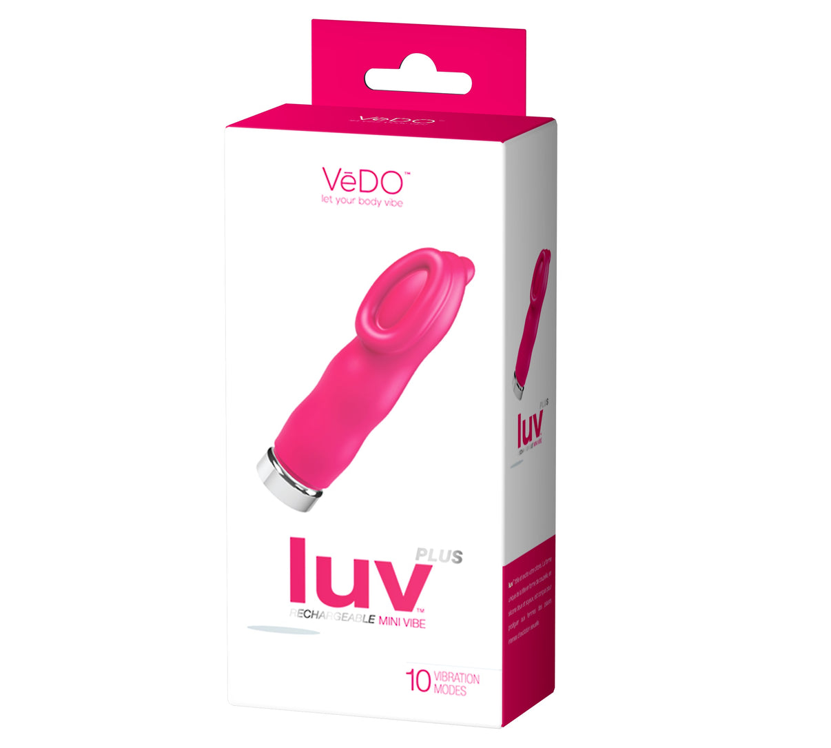 Luv Plus Rechargeable Mini Vibe - Hot in Bed Pink | 731882511697 | Discreet Personal Wellness