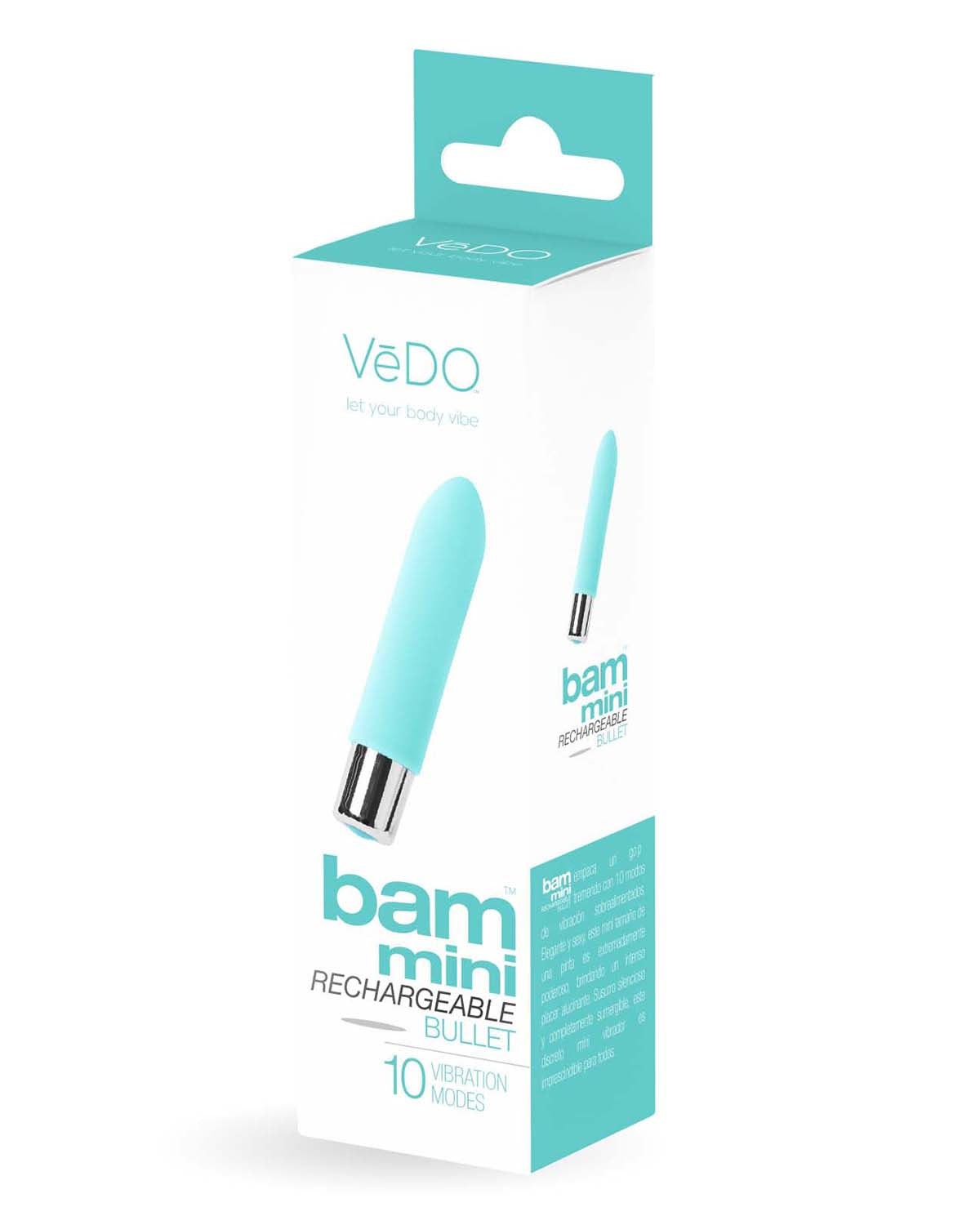 Bam Mini Rechargeable Bullet Vibe - Turquoise | 789185757199 | Discreet Personal Wellness