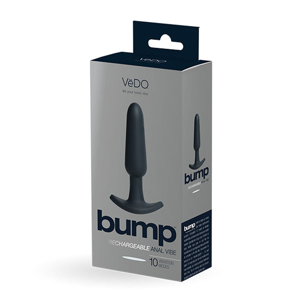 Bump Rechargeable Anal Vibe - Black | 789185757014 | Discreet Personal Wellness