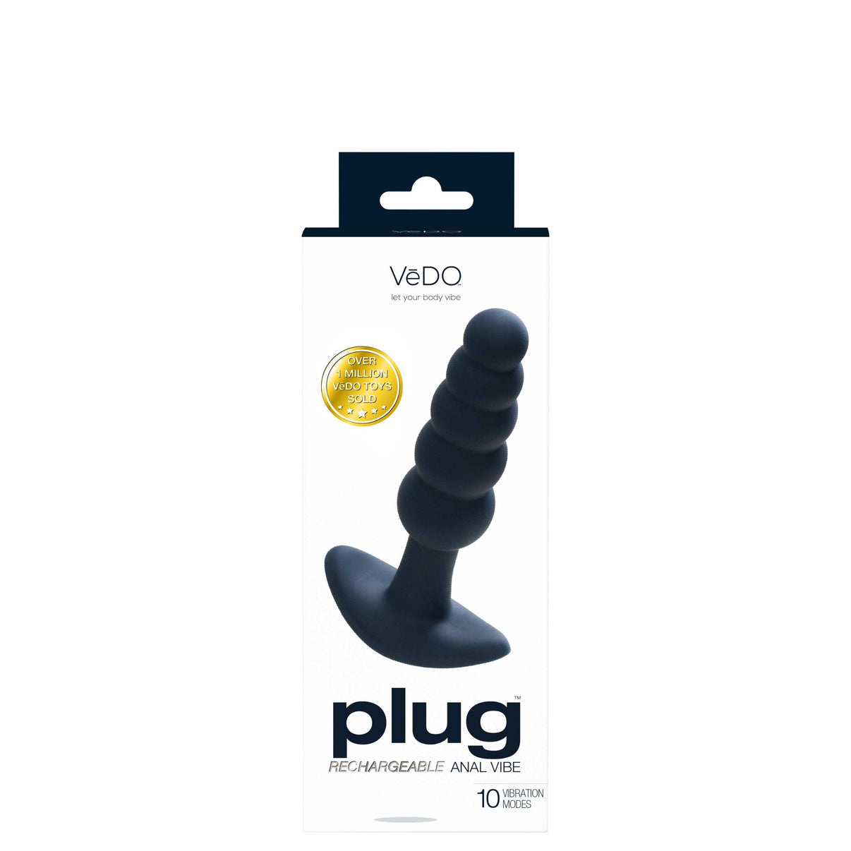 Plug Rechargeable Anal Vibe - Black Pearl | 792816281611 | Discreet Personal Wellness