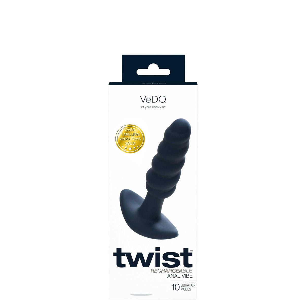 Twist Rechargeable Anal Vibe - Black Pearl | 792816281635 | Discreet Personal Wellness