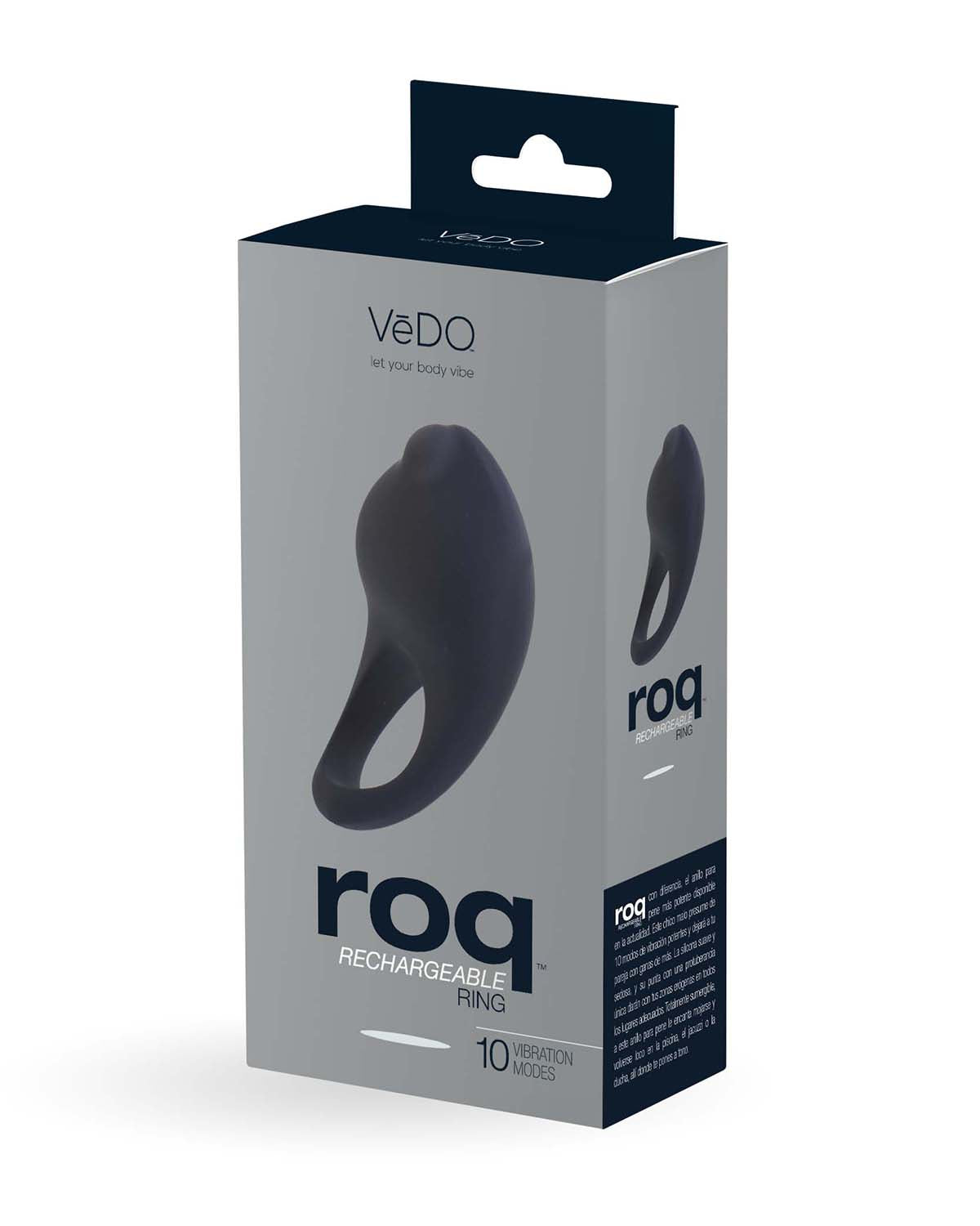 Roq Rechargeable Ring - Just Black | 789185757182 | Discreet Personal Wellness