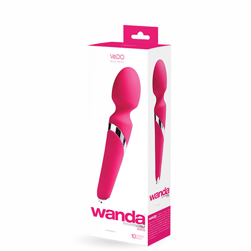 Wanda Rechargeable Wand - Foxy Pink | 789185756932 | Discreet Personal Wellness