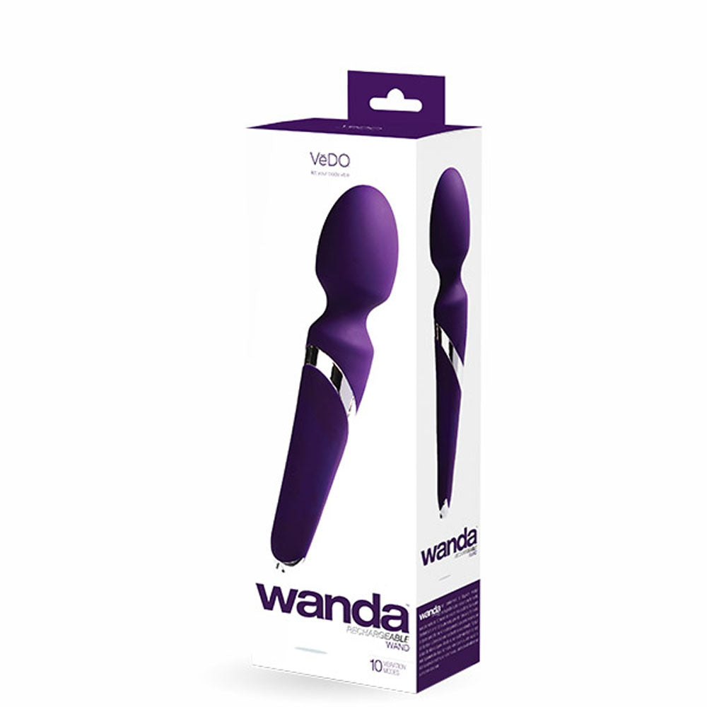 Wanda Rechargeable Wand - Deep Purple | 789185756925 | Discreet Personal Wellness
