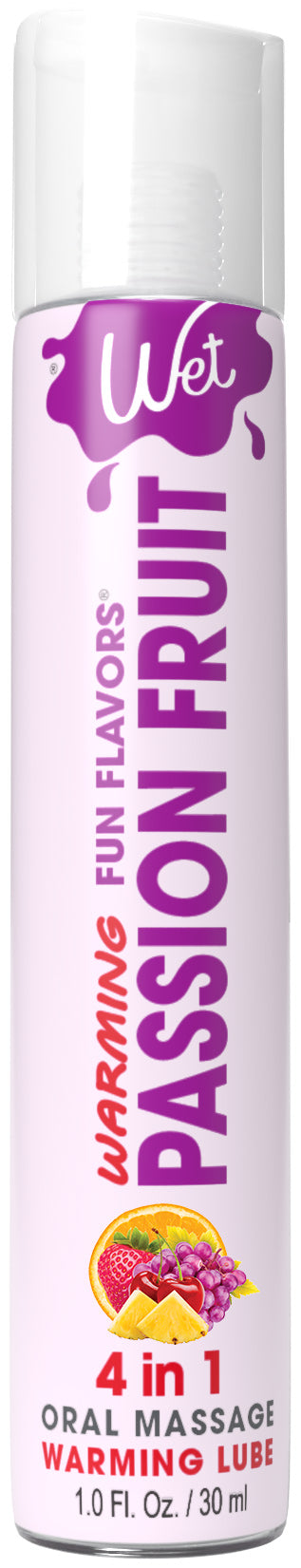 Wet Warming Fun Flavors - Passion Fruit - 4 in 1 Lubricant 1 Oz | 716222204125 | Discreet Personal Wellness