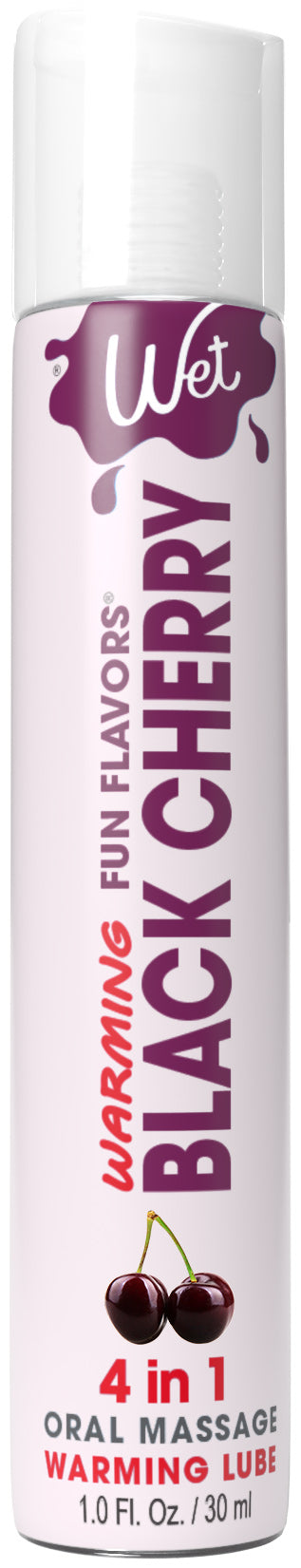 Wet Warming Fun Flavors - Black Cherry - 4 in 1 Lubricant 1 Oz | 716222204453 | Discreet Personal Wellness