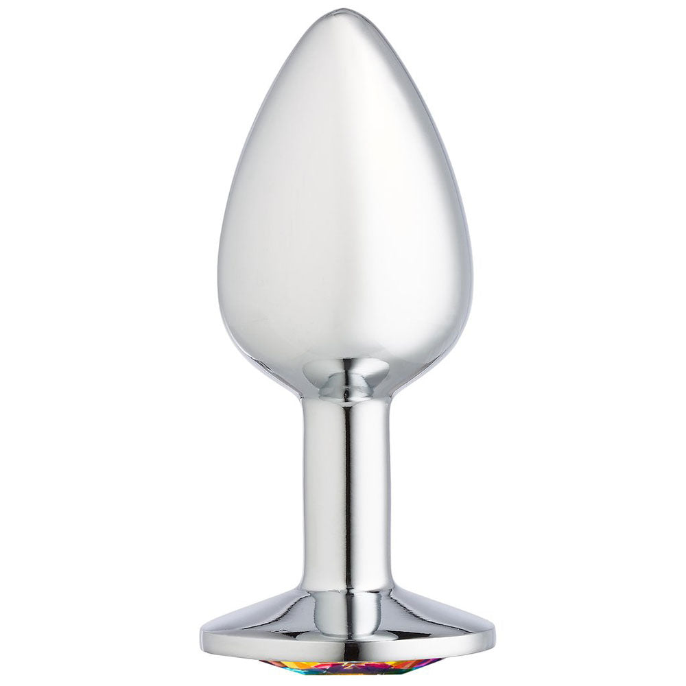 Cloud 9 Novelties Gems Silver Chromed Anal Plug - Small | 853545008099 | Discreet Personal Wellness