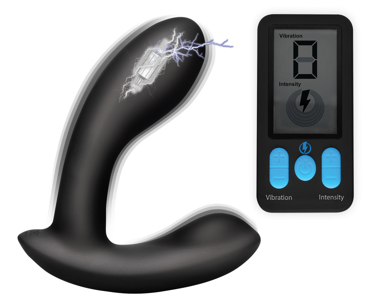 E-Stim and Vibrating Prostate Massager - Black | 848518042637 | Discreet Personal Wellness