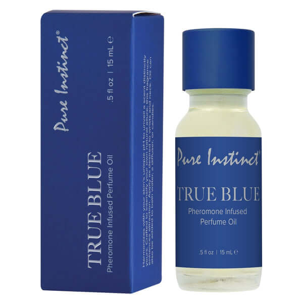 Pure Instinct Pheromone Perfume Oil Original Dropper True Blue 15ml .5fl Oz | 638258906722 | Discreet Personal Wellness