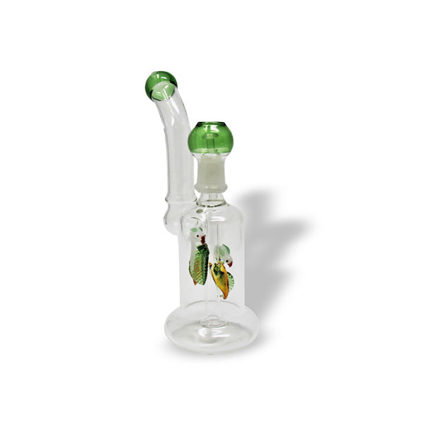 9" Oil Rig 19Mm Birds, Parrots And Owls Perc | USGP-44088 | Discreet Personal Wellness